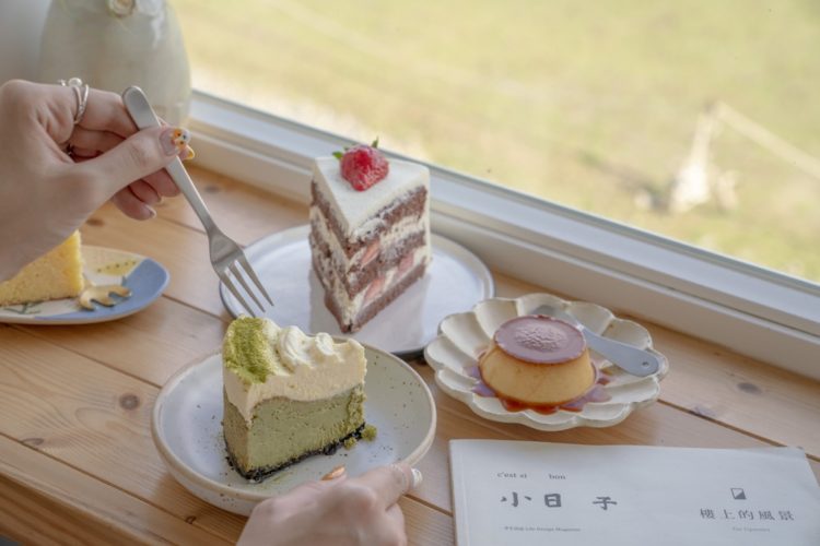 宜蘭,斑比山丘,美美子みみこ,手作甜點,咖啡廳,焦糖乳酪布丁,烤抹茶乳酪,冬山,美美子,みみこ,蛋糕,甜點