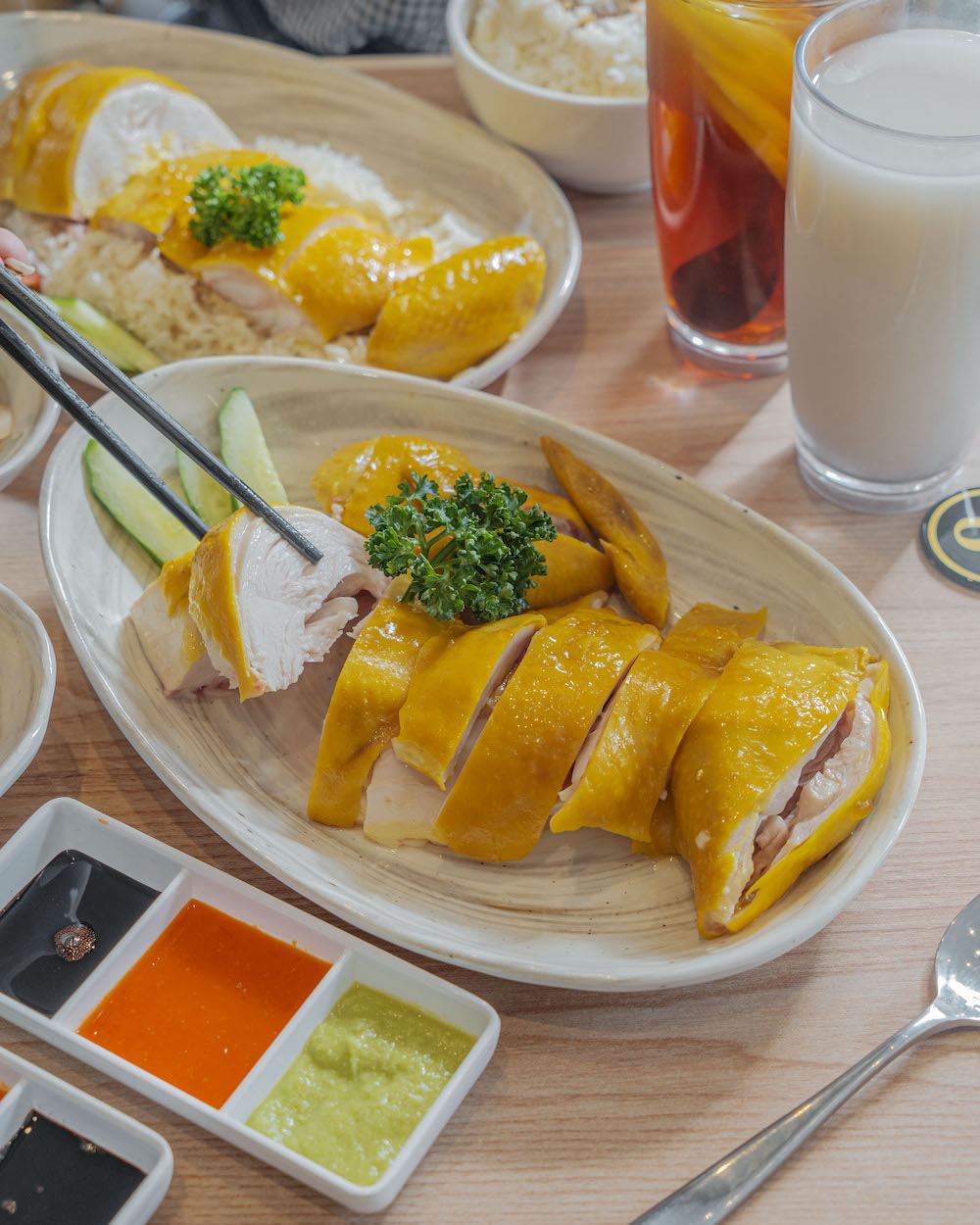 瑞記海南雞飯台北大直北安店，捷運大直站美食，好吃的海南雞飯